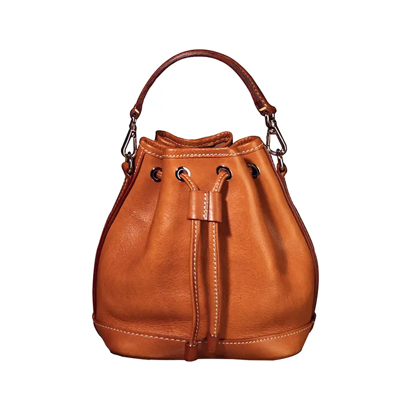 Borsa a mano da donna in pelle conciata al vegetale